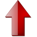 Fleche haut rouge icon